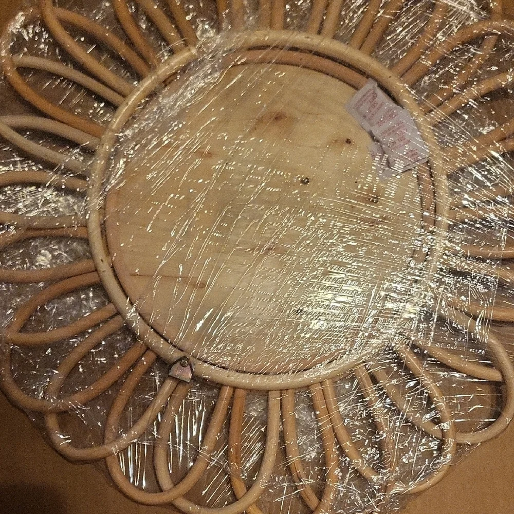 Chic Cream Rattan Wall Mirror